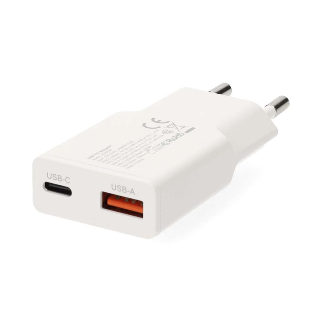 Nedis Wall Charger 20W PD 3.0 with 1,5m USB-C cable White Nedis Wall Charger 20W PD 3.0 with 1,5m USB-C cable White