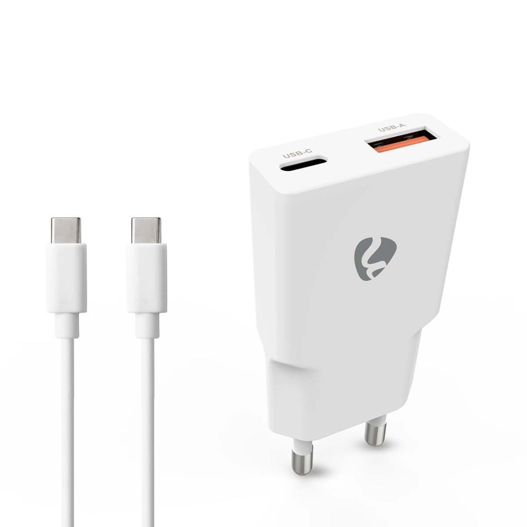 Nedis Wall Charger 20W PD 3.0 with 1,5m USB-C cable White Nedis Wall Charger 20W PD 3.0 with 1,5m USB-C cable White