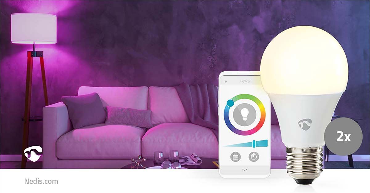 Nedis SmartLife Full Colour LED Bulb 2pcs