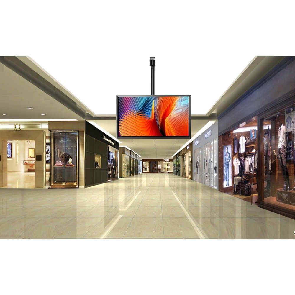 TECHLY 37"-70" Telescopic Ceiling Long Support LED TV LCD Black TECHLY 37"-70" Telescopic Ceiling Long Support LED TV LCD Black