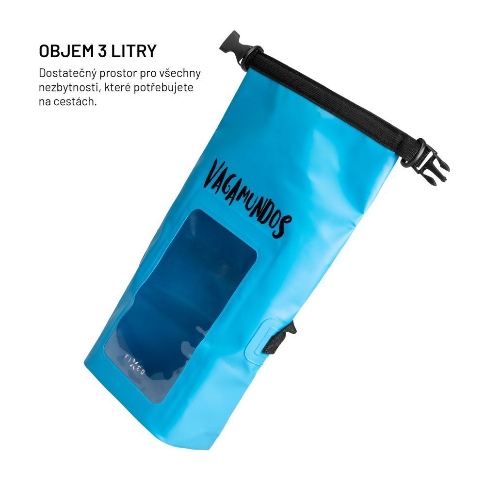 FIXED különleges vízálló táska 3L, kék