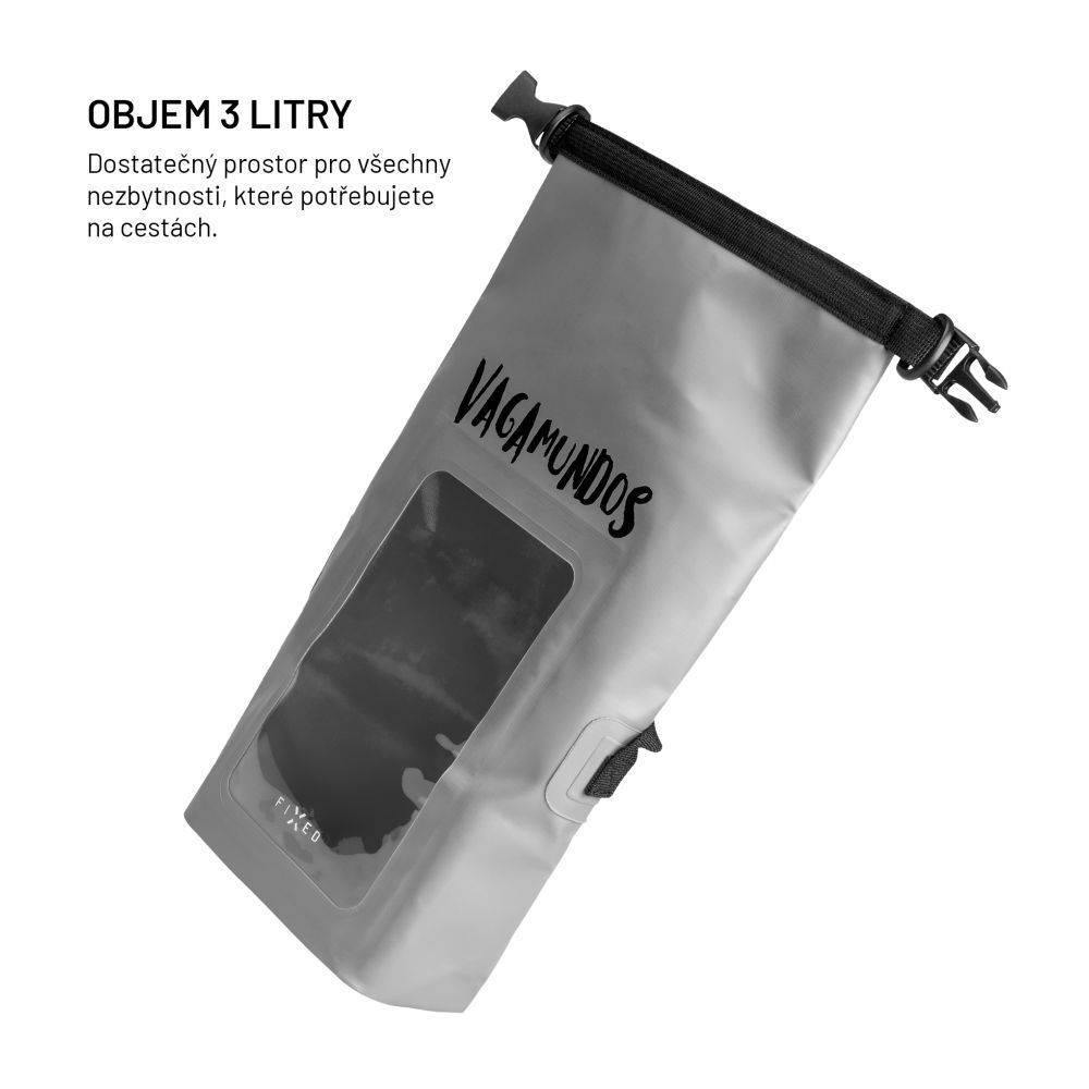 FIXED különleges vízálló táska 3L, szürke FIXED különleges vízálló táska 3L, szürke