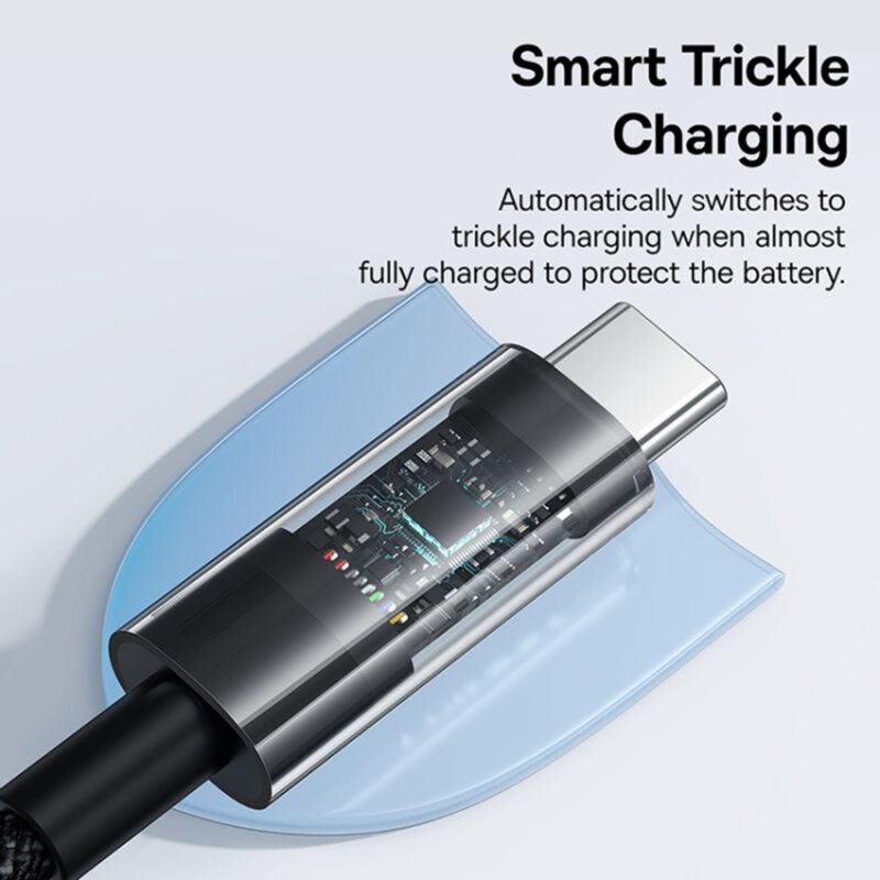 Baseus Gem USB A to USB C 100W fast charging cable 2m Black Baseus Gem USB A to USB C 100W fast charging cable 2m Black