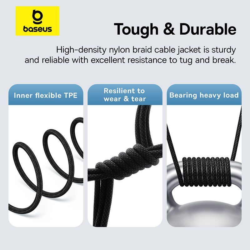 Baseus USB A to USB C 100W fast charging Data cable 1m Black Baseus USB A to USB C 100W fast charging Data cable 1m Black