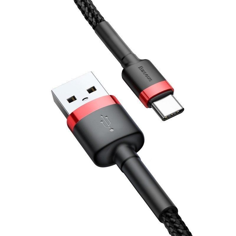 Baseus Cafule USB-A USB-C Cable 2m Black/Red Baseus Cafule USB-A USB-C Cable 2m Black/Red