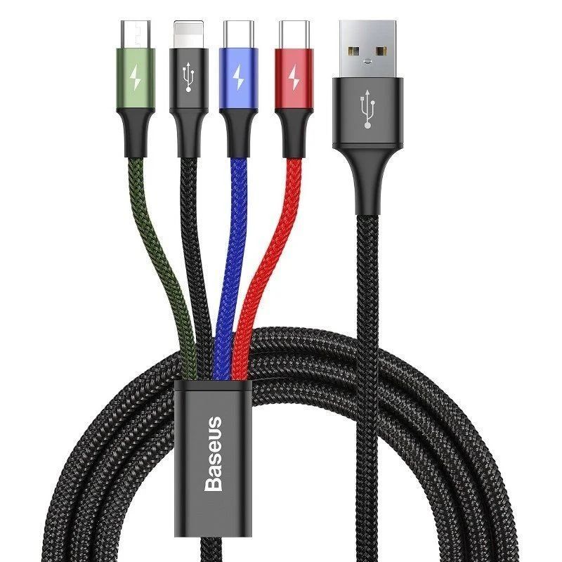 Baseus Fast 4in1 USB Cable 1,2m Black Baseus Fast 4in1 USB Cable 1,2m Black