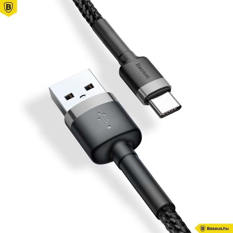 Baseus Cafule USB-C 1m Grey/Black Baseus Cafule USB-C 1m Grey/Black