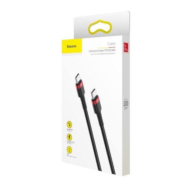 Baseus Cafule USB-C Cable 60W 1m Black/Red Baseus Cafule USB-C Cable 60W 1m Black/Red