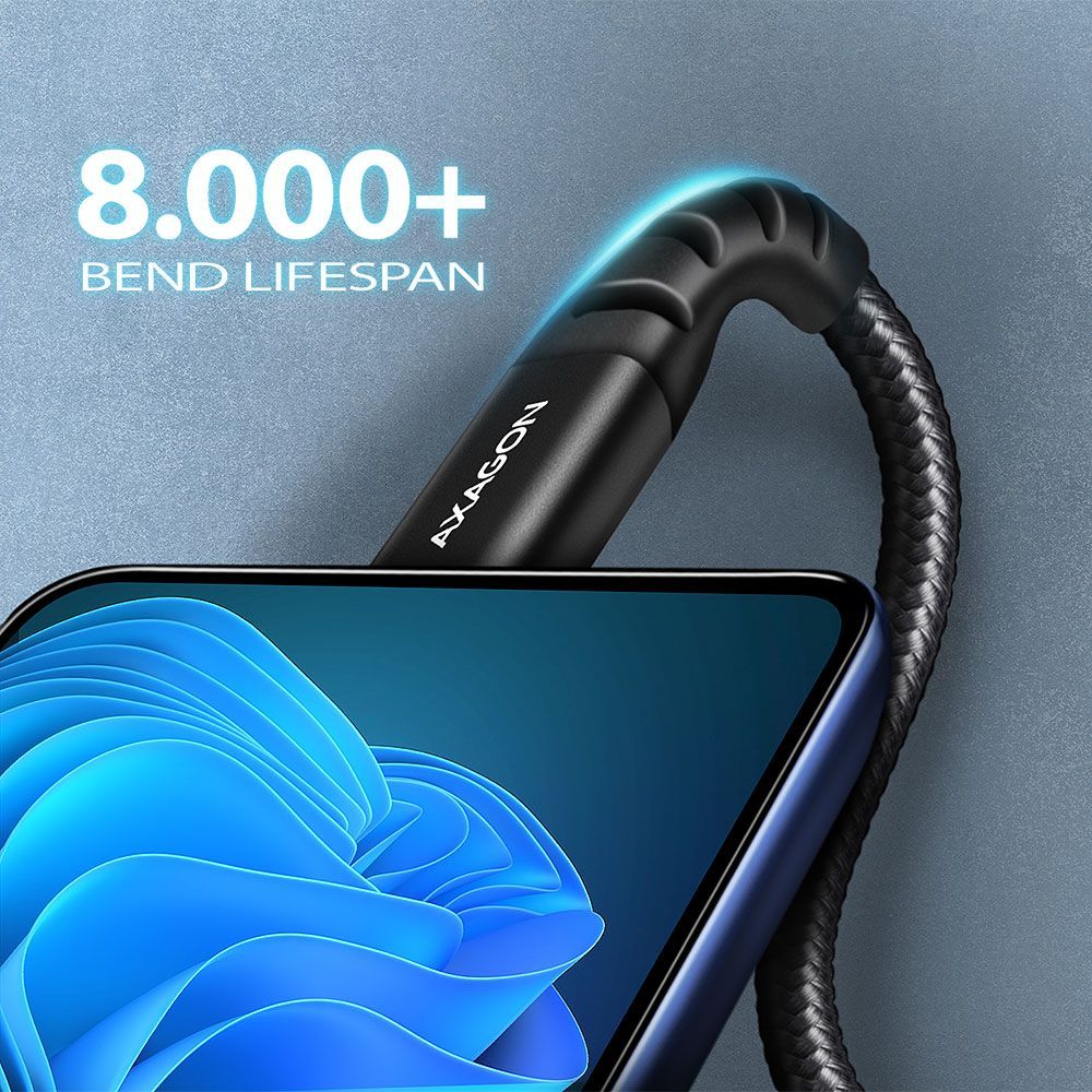 AXAGON BUCM-CM10AB HQ USB-C <> USB-C Cable 1m Black AXAGON BUCM-CM10AB HQ USB-C <> USB-C Cable 1m Black