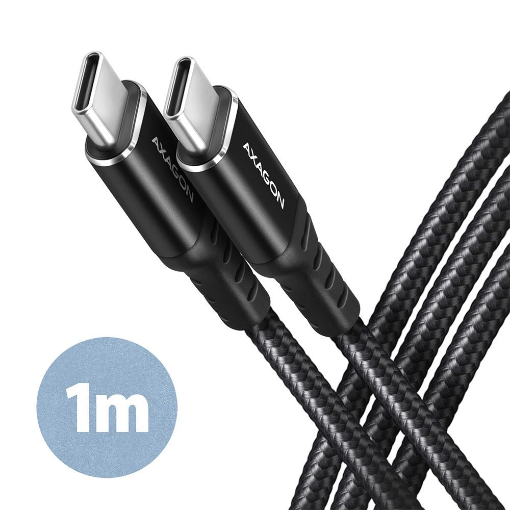 AXAGON BUCM-CM10AB HQ USB-C <> USB-C Cable 1m Black AXAGON BUCM-CM10AB HQ USB-C <> USB-C Cable 1m Black