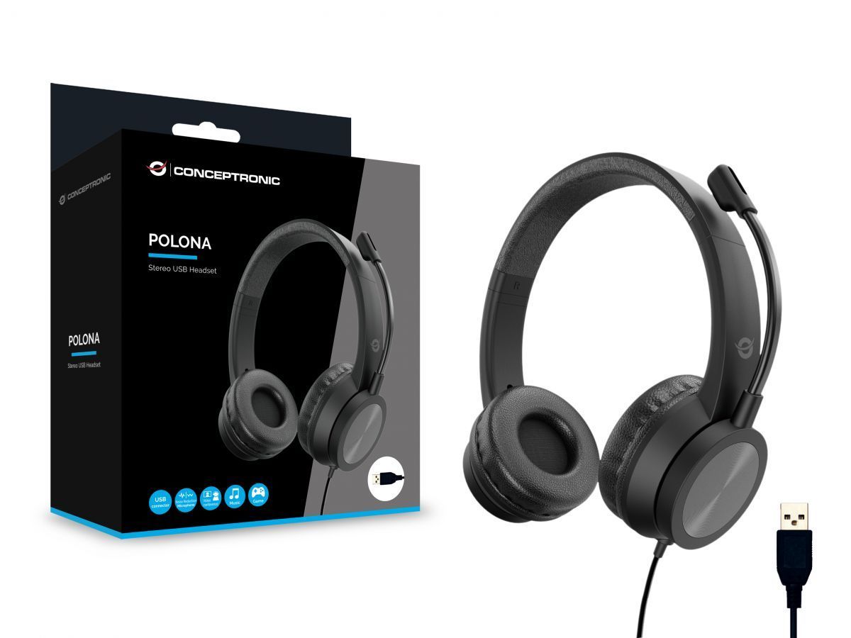 Conceptronic Polona Headset Black Conceptronic Polona Headset Black