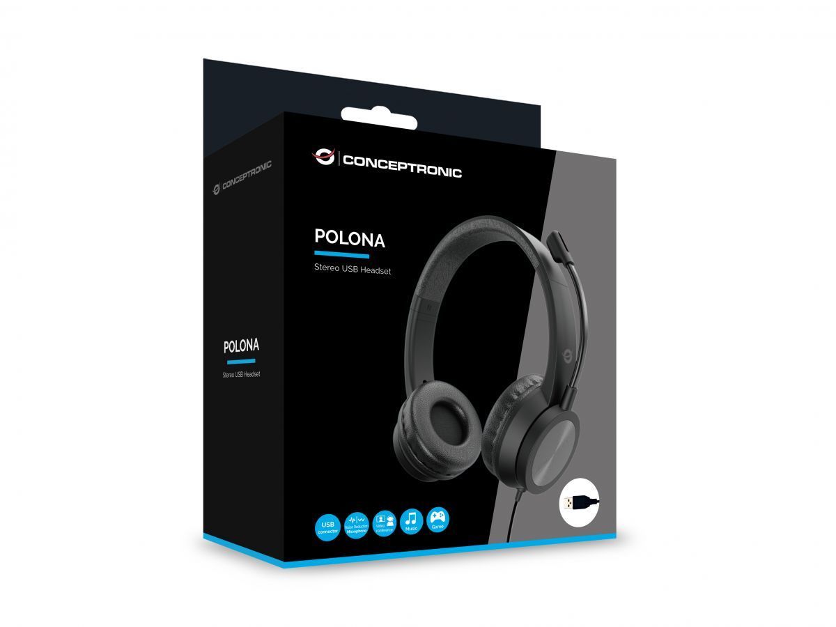 Conceptronic Polona Headset Black Conceptronic Polona Headset Black