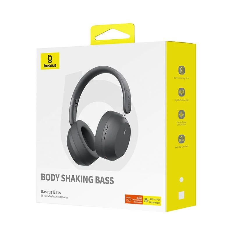 Baseus Bass 35 Max Bluetooth Headset Grey Baseus Bass 35 Max Bluetooth Headset Grey