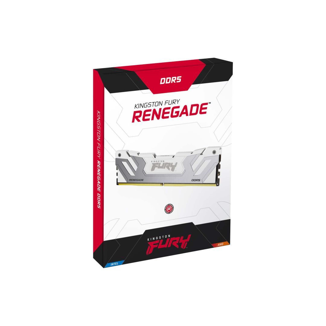 Kingston 48GB DDR5 8000MHz Kit(2x24GB) Fury Renegade White/Silver Kingston 48GB DDR5 8000MHz Kit(2x24GB) Fury Renegade White/Silver