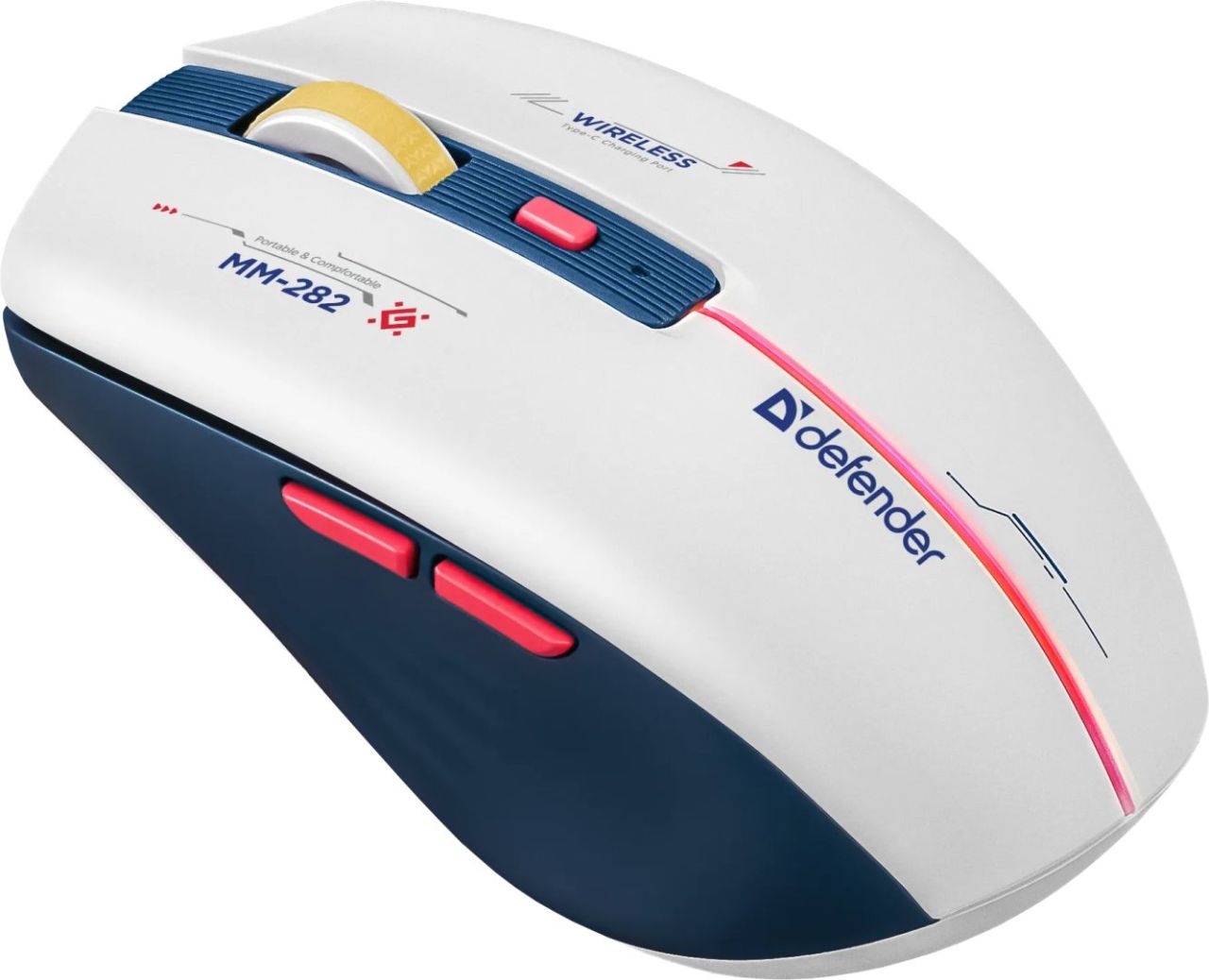 Defender Dila MM-282 Wireless Gaming Mouse White/Blue Defender Dila MM-282 Wireless Gaming Mouse White/Blue