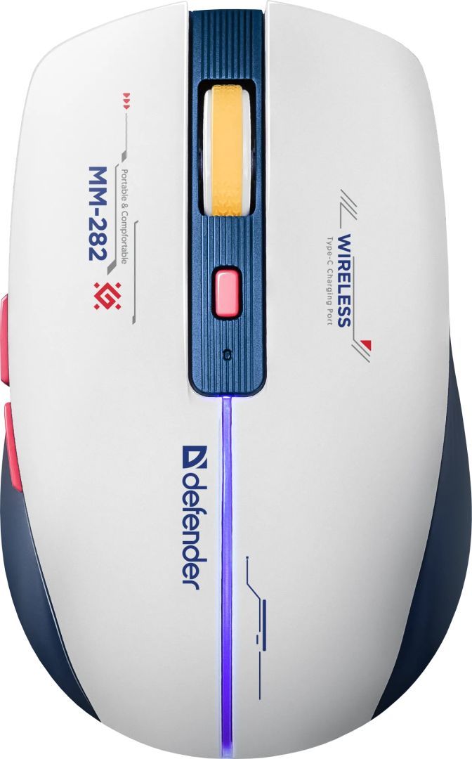 Defender Dila MM-282 Wireless Gaming Mouse White/Blue Defender Dila MM-282 Wireless Gaming Mouse White/Blue