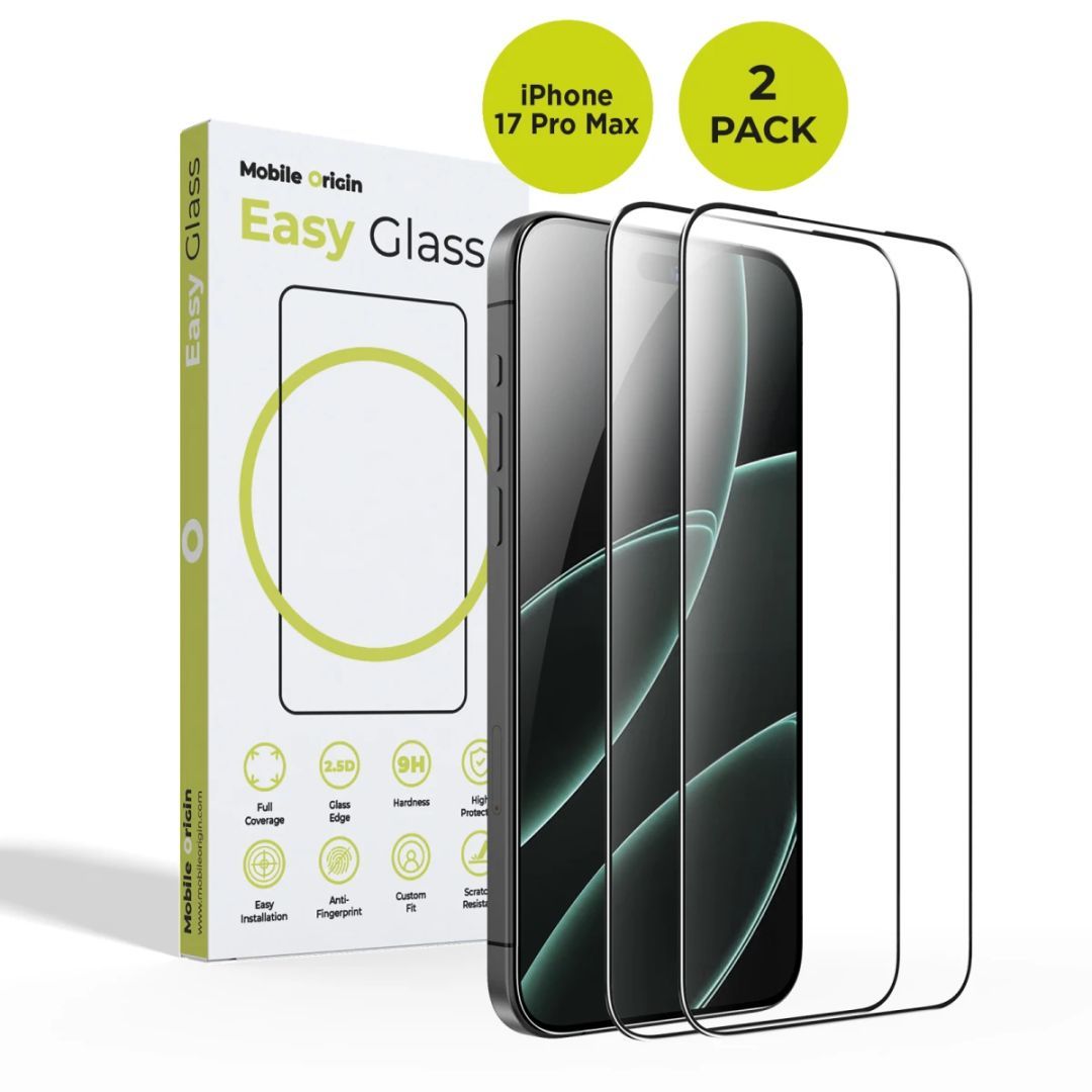 Mobile Origin EasyGlass iPhone 17 Pro Max 2 Pack Mobile Origin EasyGlass iPhone 17 Pro Max 2 Pack