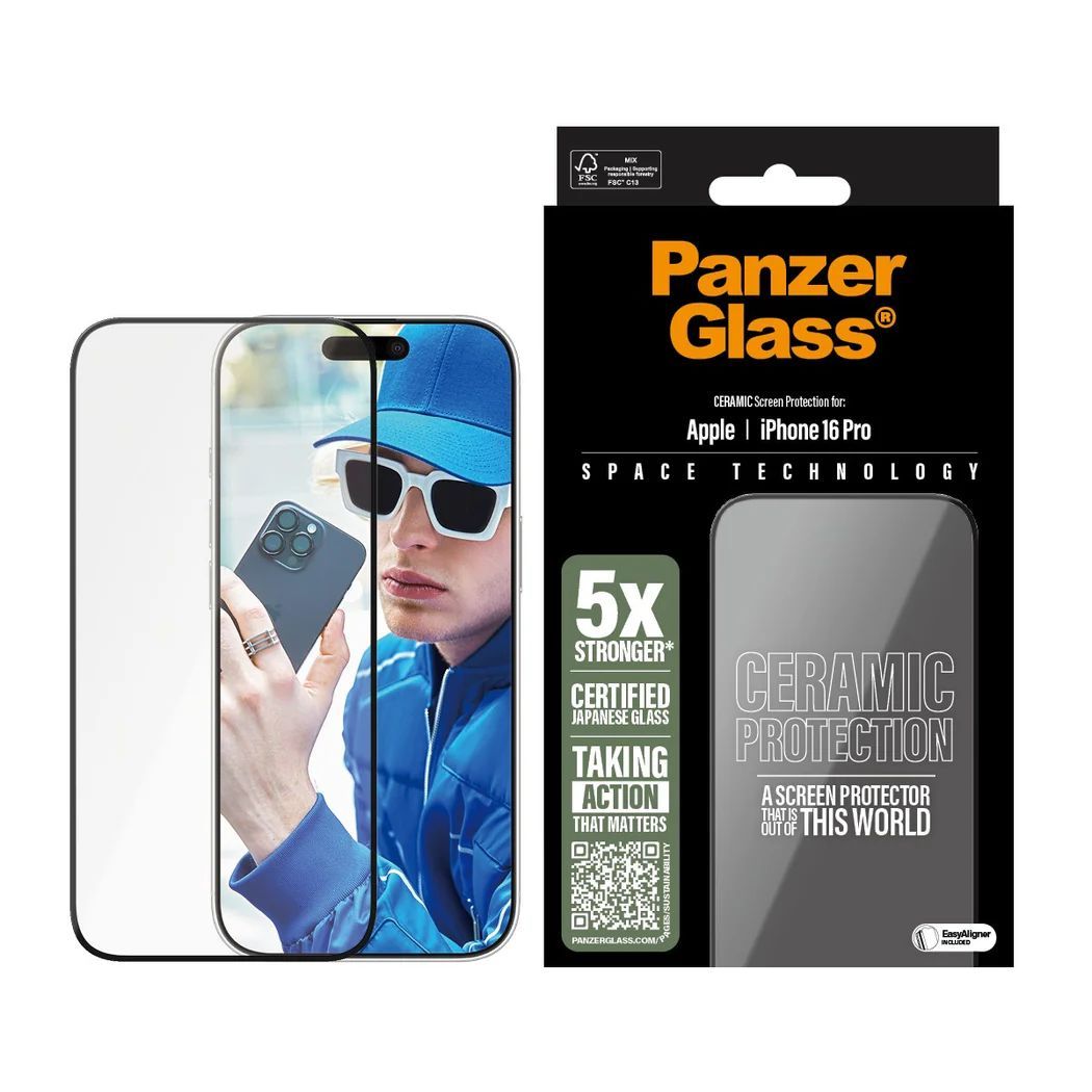 PanzerGlass PanzerGlass Ceramic Screen Protector iPhone 16 Pro UWF PanzerGlass PanzerGlass Ceramic Screen Protector iPhone 16 Pro UWF