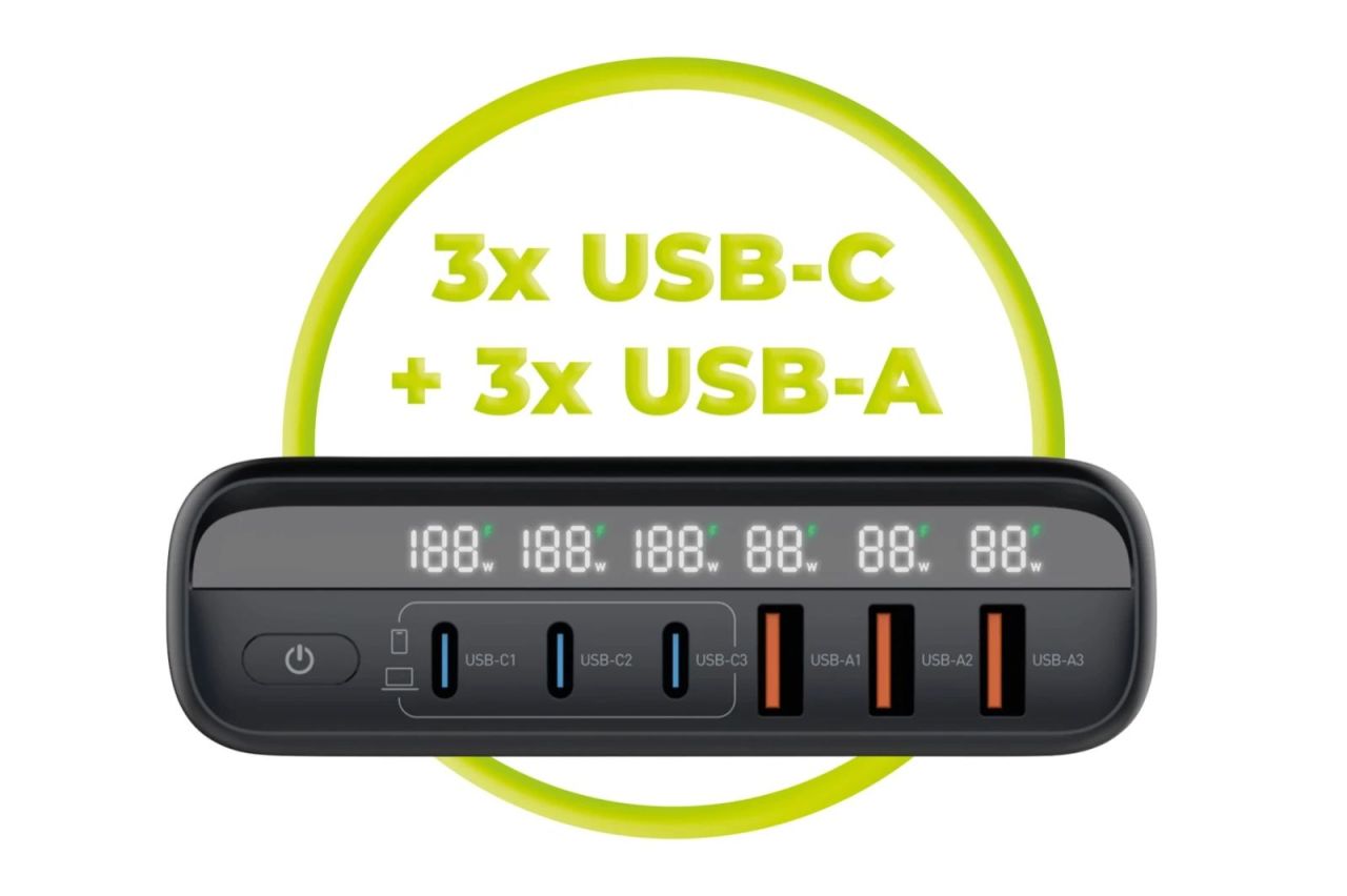 Mobile Origin 140W Travel Charger Hub EU/UK/US 3x USB-C+3x USB-A Black Mobile Origin 140W Travel Charger Hub EU/UK/US 3x USB-C+3x USB-A Black