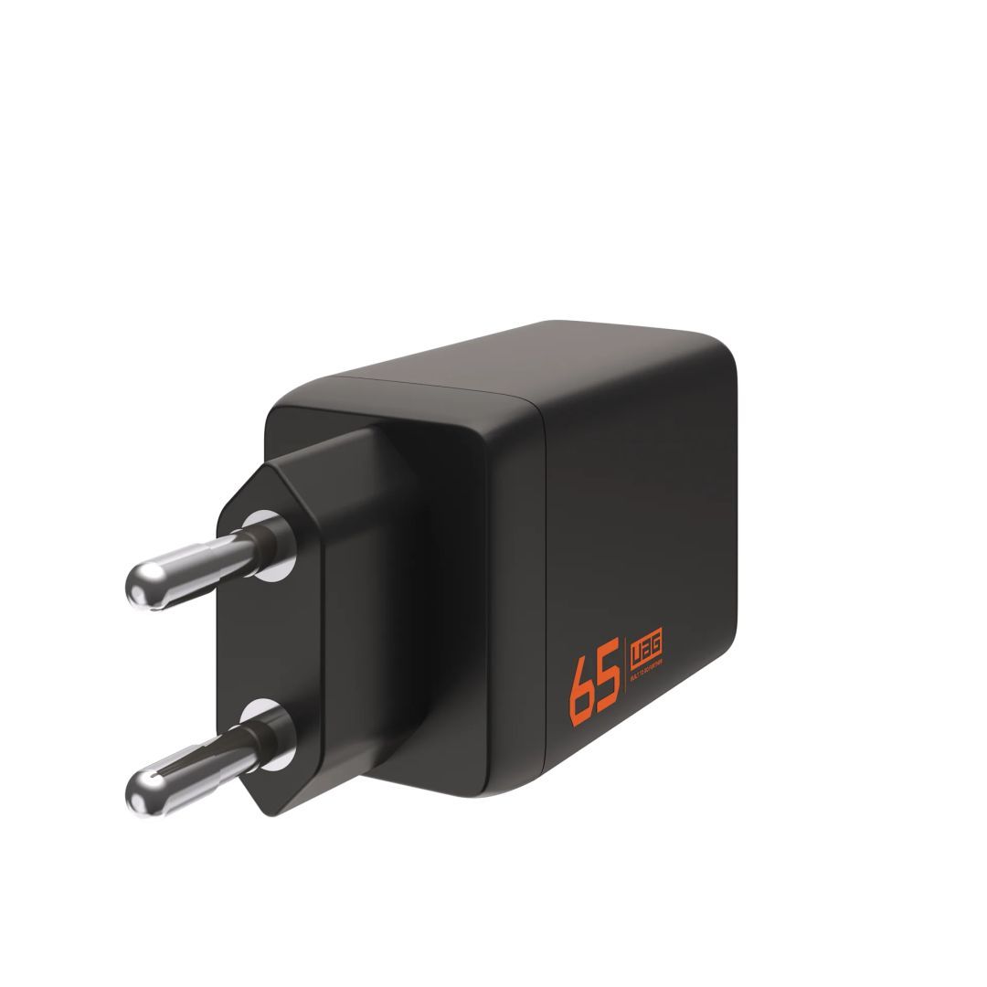 UAG 65W 3Port ((2)USB-C, (1)USB-A)Wall Charger EU Black