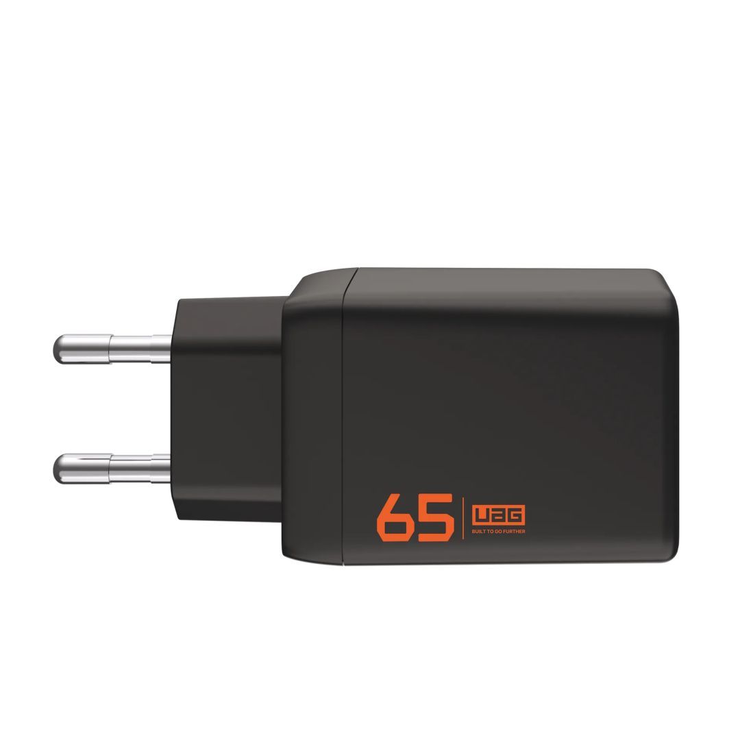 UAG 65W 3Port ((2)USB-C, (1)USB-A)Wall Charger EU Black