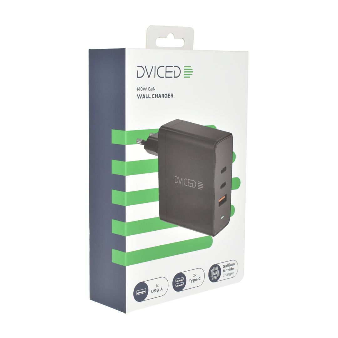 Dviced Wall Charger 140W GaN EU Black Dviced Wall Charger 140W GaN EU Black