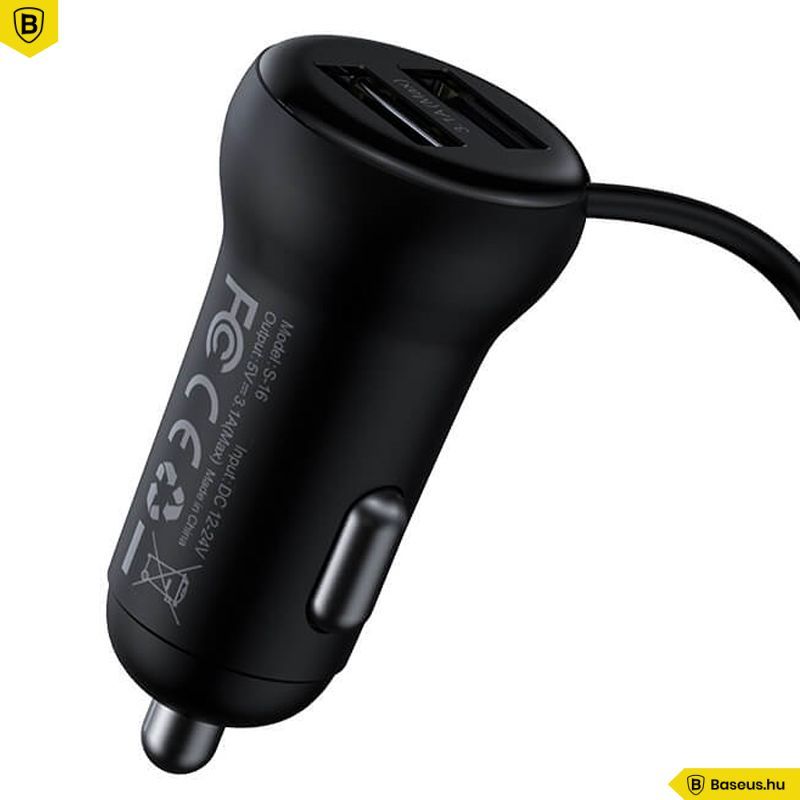 Baseus S-16 FM transzmitter Black Baseus S-16 FM transzmitter Black