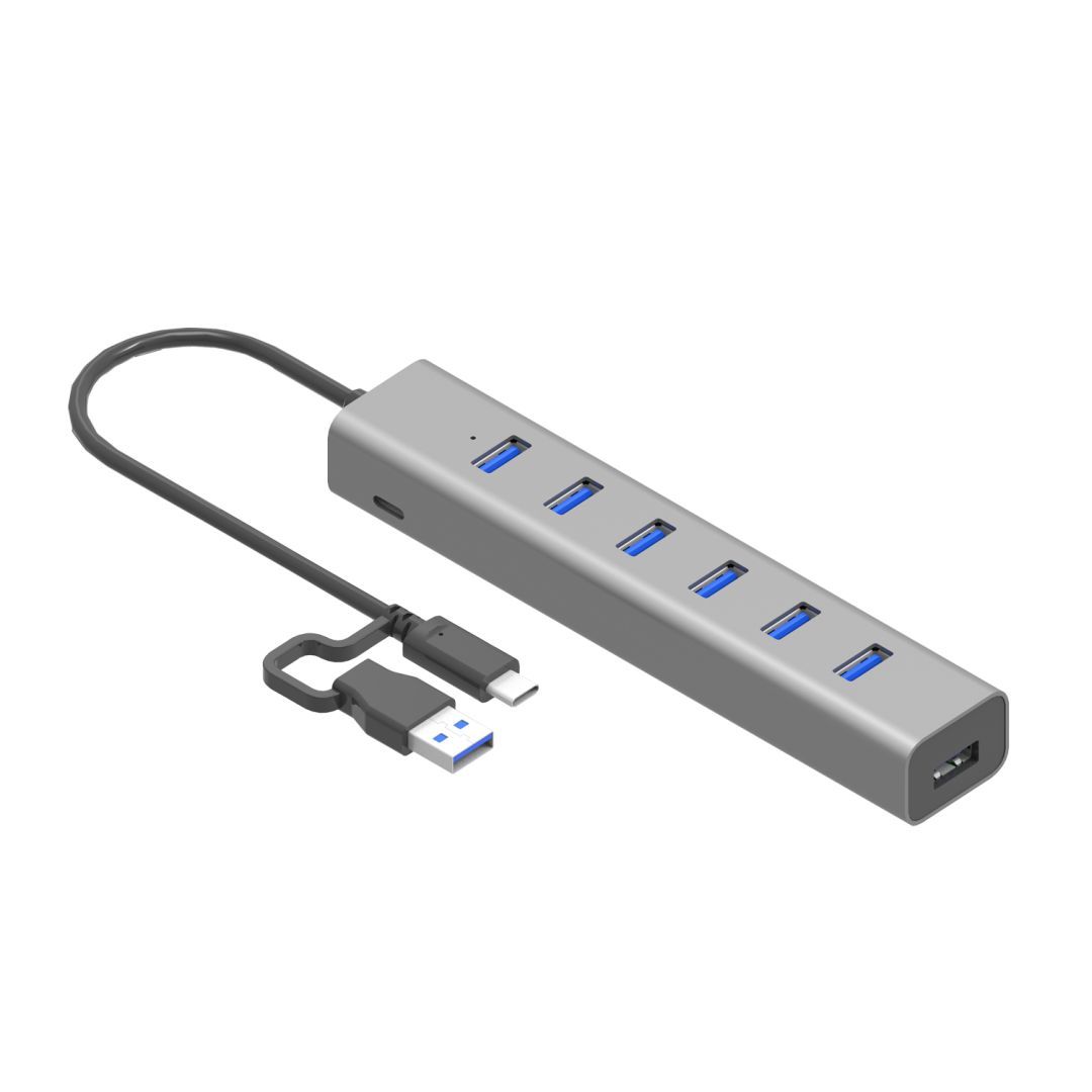 I-TEC 7-portos USB3.2 HUB Grey