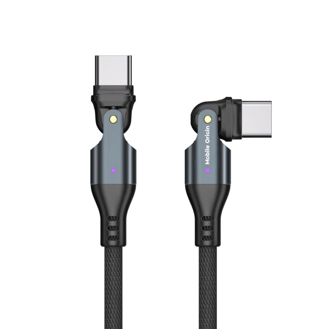 Mobile Origin 240W Rotating USB-C to USB-C Cable 1m Black