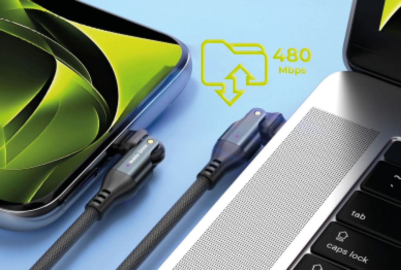 Mobile Origin 240W Rotating USB-C to USB-C Cable 1m Black