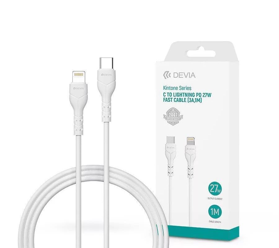 Devia Kintone USB-C/Lightning Cable 1m White Devia Kintone USB-C/Lightning Cable 1m White