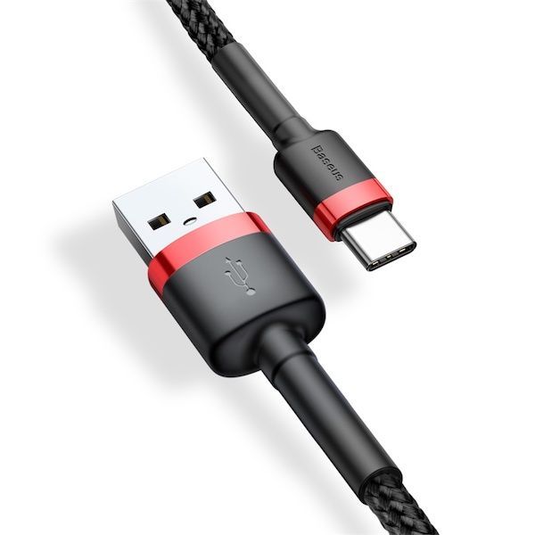 Baseus Cafule USB-C 3A Cable 1m Black/Red Baseus Cafule USB-C 3A Cable 1m Black/Red