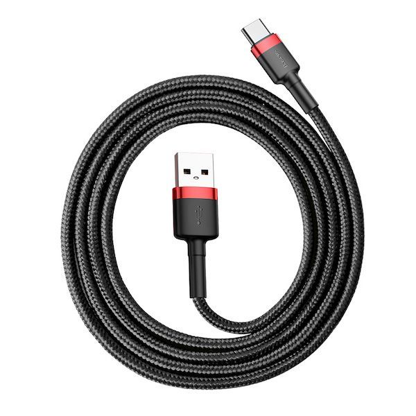 Baseus Cafule USB-C 3A Cable 1m Black/Red Baseus Cafule USB-C 3A Cable 1m Black/Red