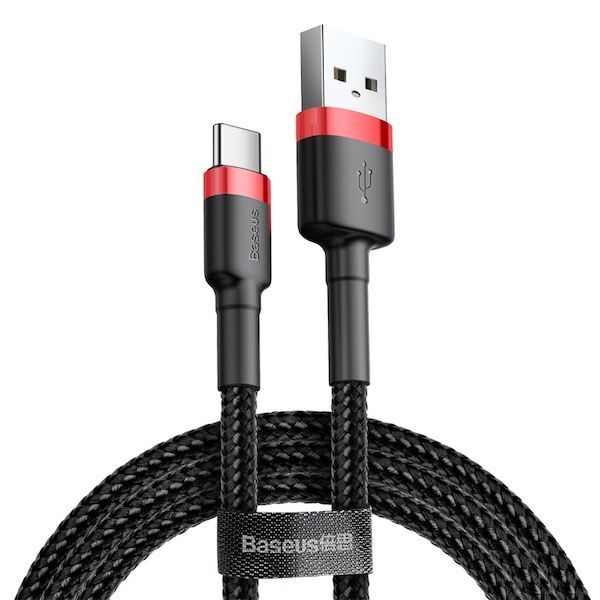 Baseus Cafule USB-C 3A Cable 1m Black/Red Baseus Cafule USB-C 3A Cable 1m Black/Red