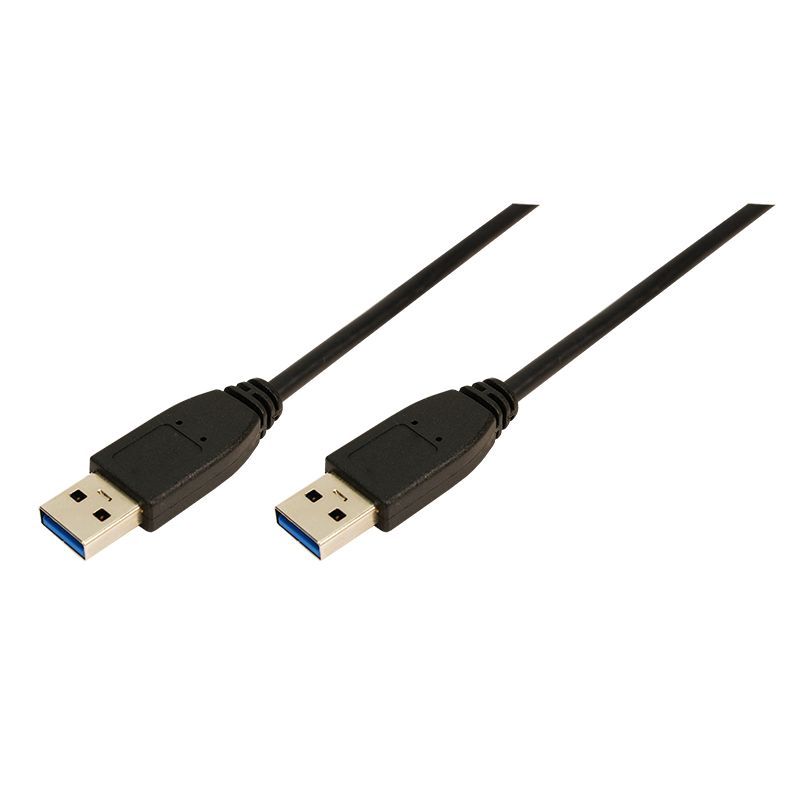 Logilink USB3.0 A-A male/male cable 1m Black Logilink USB3.0 A-A male/male cable 1m Black