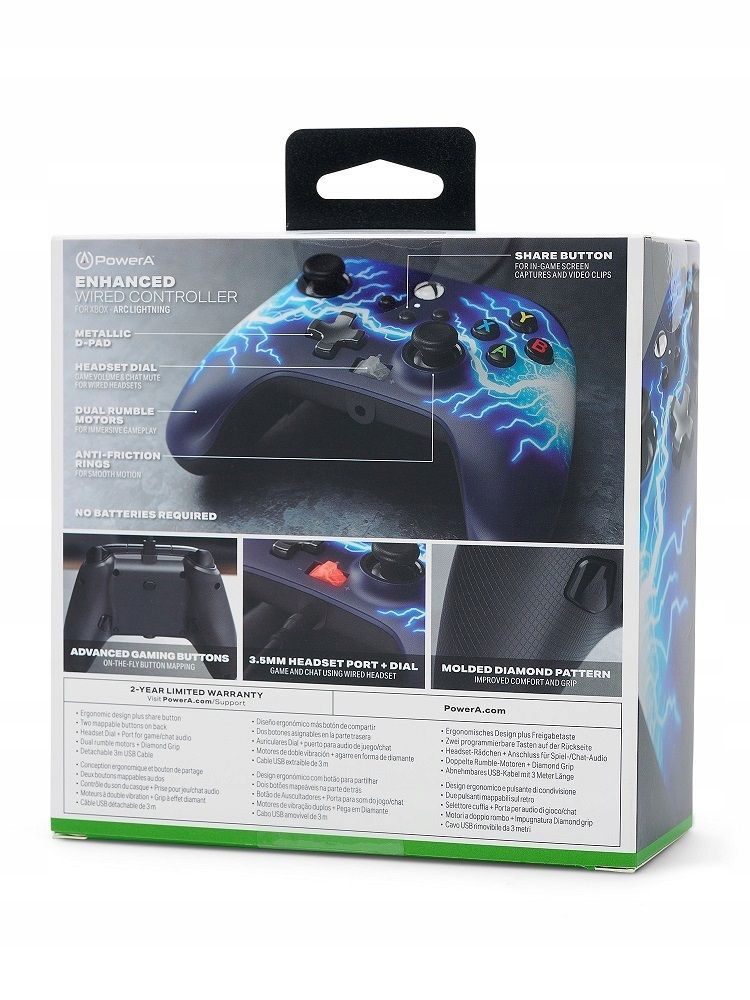 PowerA Enhanced Wired Xbox Series X|S USB Gamepad Arc Lightning PowerA Enhanced Wired Xbox Series X|S USB Gamepad Arc Lightning