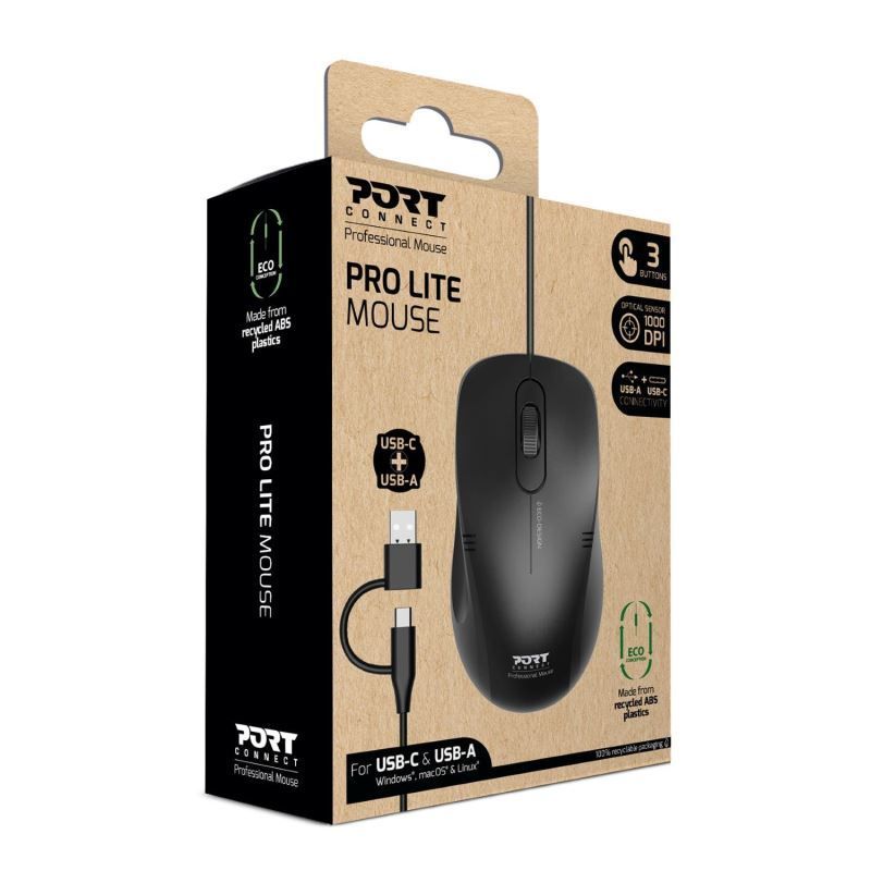 Port Designs Pro Lite mouse Black