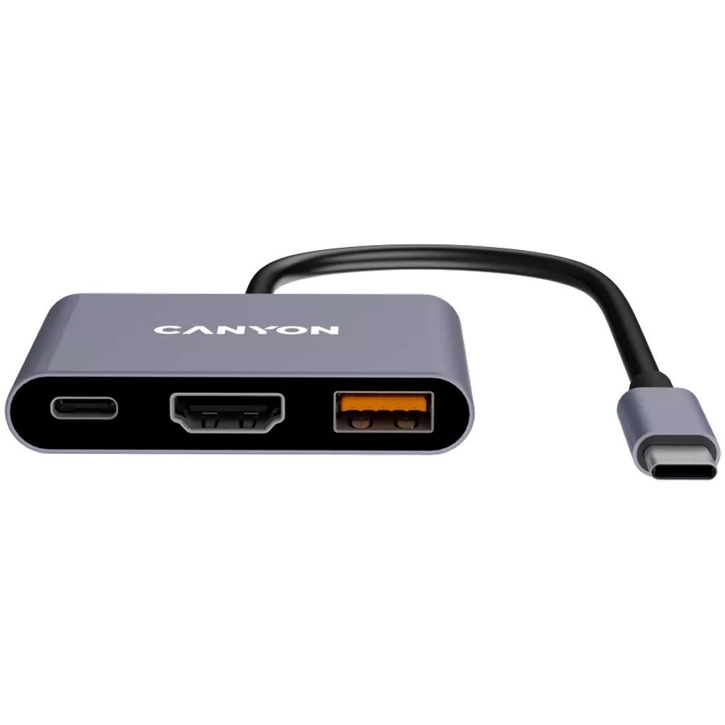 Canyon CNS-TDS4 3 Ports USB-C HUB Grey Canyon CNS-TDS4 3 Ports USB-C HUB Grey