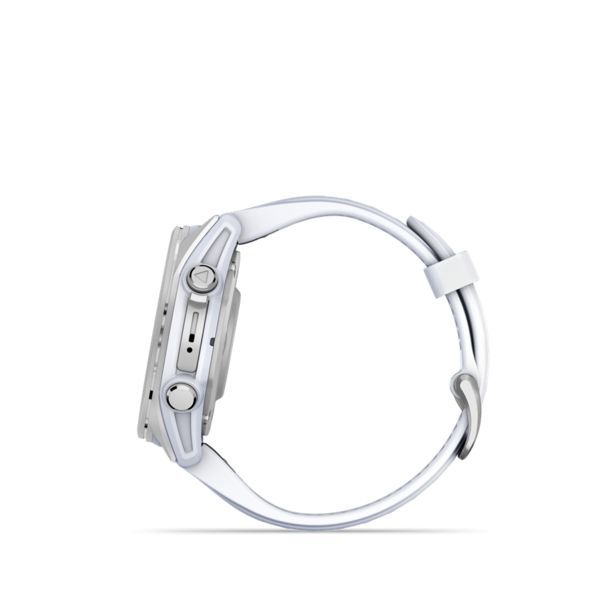 Garmin fenix 8 Silver with Whitestone Silicone Band Garmin fenix 8 Silver with Whitestone Silicone Band