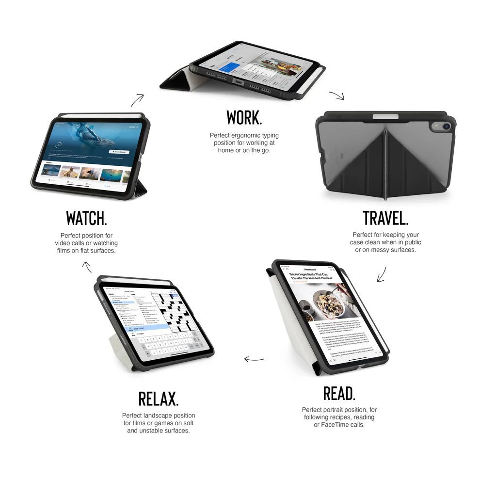 Pipetto Origami No3 Pencil case iPad mini (2024/2021) Black Pipetto Origami No3 Pencil case iPad mini (2024/2021) Black