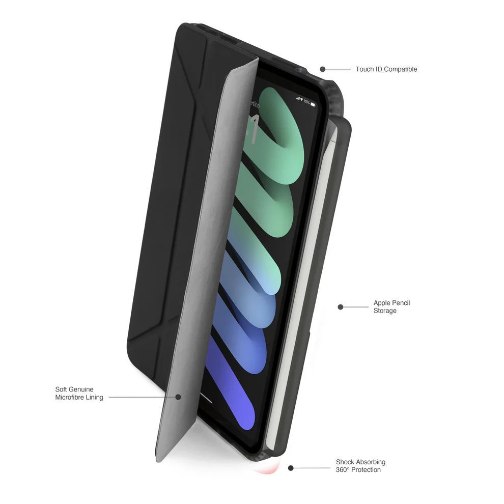 Pipetto Origami No3 Pencil case iPad mini (2024/2021) Black Pipetto Origami No3 Pencil case iPad mini (2024/2021) Black