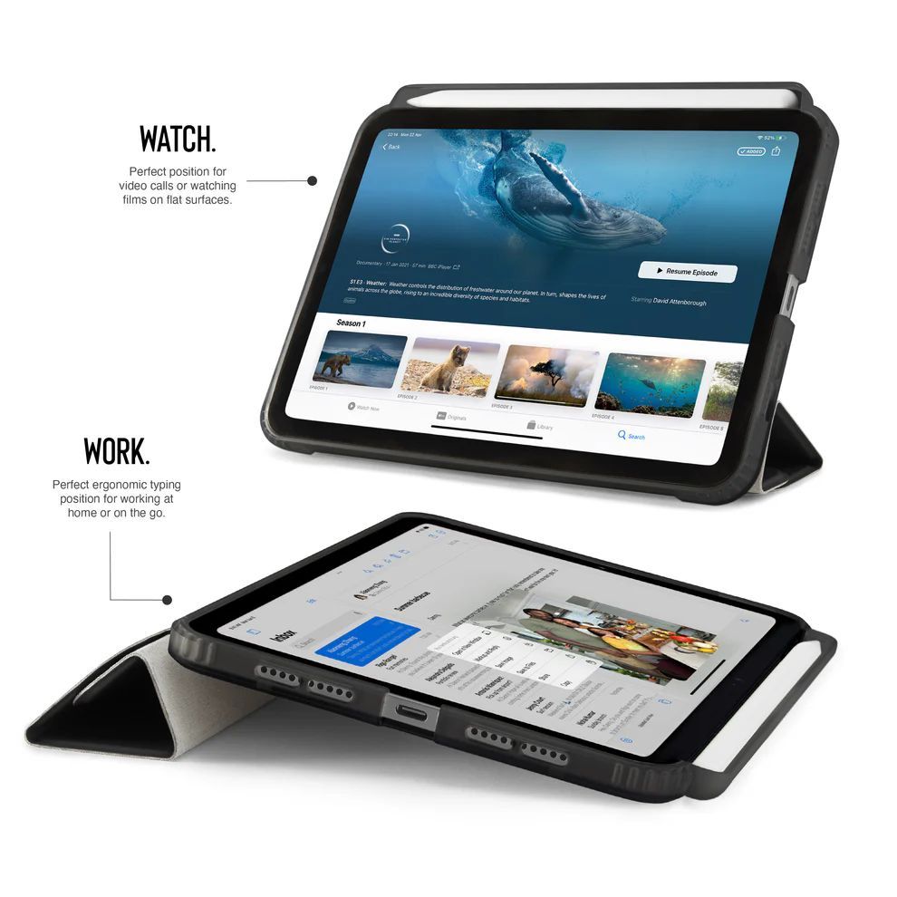 Pipetto Origami No3 Pencil case iPad mini (2024/2021) Black Pipetto Origami No3 Pencil case iPad mini (2024/2021) Black