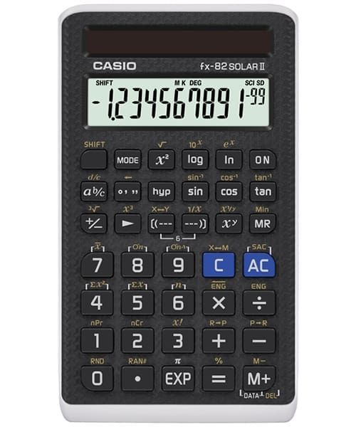 Casio FX 82 SOLAR II Tudományos számológép Black Casio FX 82 SOLAR II Tudományos számológép Black