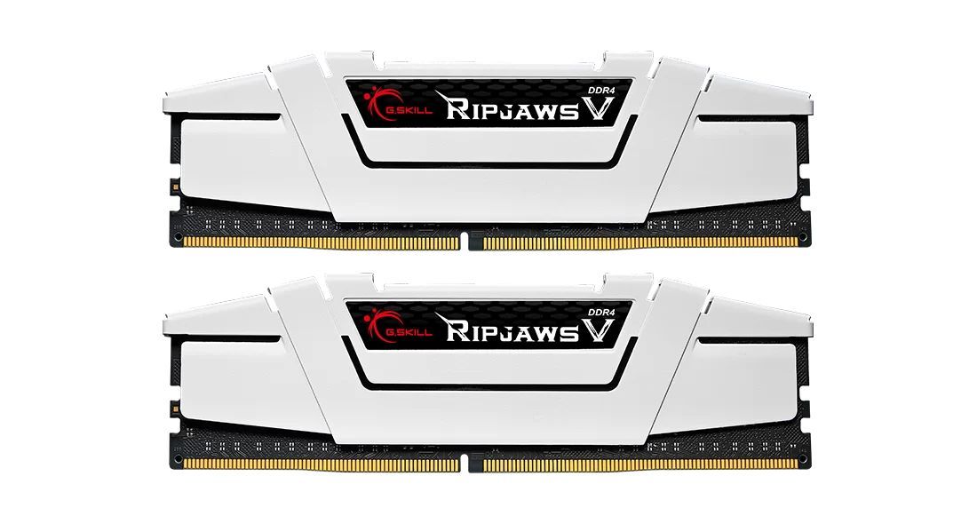 G.SKILL 32GB DDR4 3600Mhz Kit(2x16GB) Ripjaws V White G.SKILL 32GB DDR4 3600Mhz Kit(2x16GB) Ripjaws V White