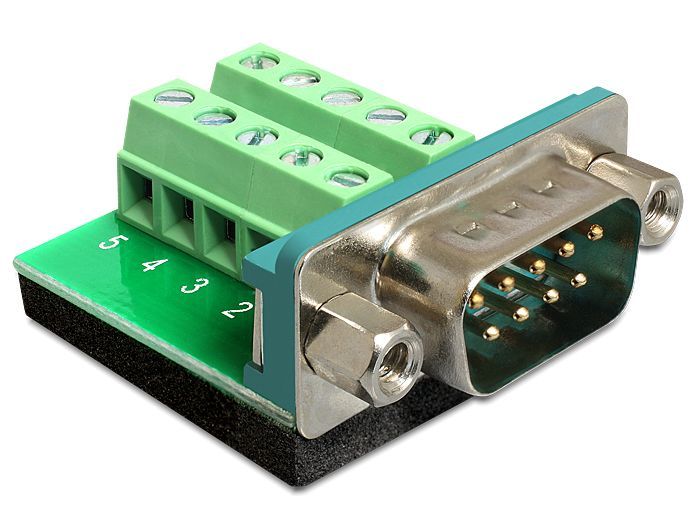 DeLock Sub-D 9 pin male > Terminal Block 10 pin Adapter DeLock Sub-D 9 pin male > Terminal Block 10 pin Adapter