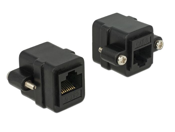 DeLock RJ45 jack > RJ45 jack panel-mount Cat.6 UTP Adapter DeLock RJ45 jack > RJ45 jack panel-mount Cat.6 UTP Adapter