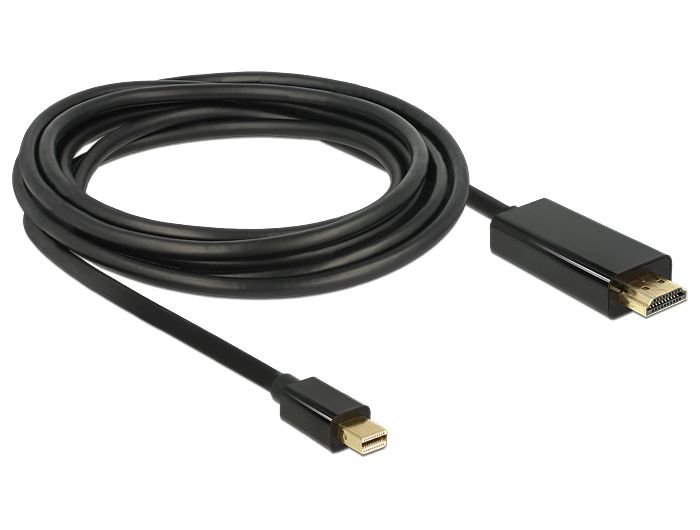 DeLock Cable mini Displayport 1.1 male > HDMI-A male 3m DeLock Cable mini Displayport 1.1 male > HDMI-A male 3m