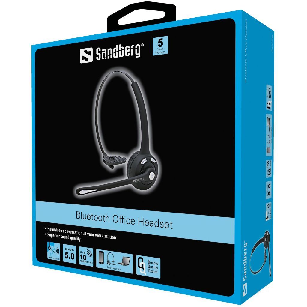 Sandberg Bluetooth Office Headset Black Sandberg Bluetooth Office Headset Black