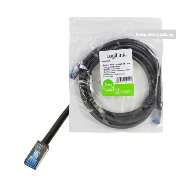 Logilink CAT6a S-FTP Patch Cable 1m Black Logilink CAT6a S-FTP Patch Cable 1m Black
