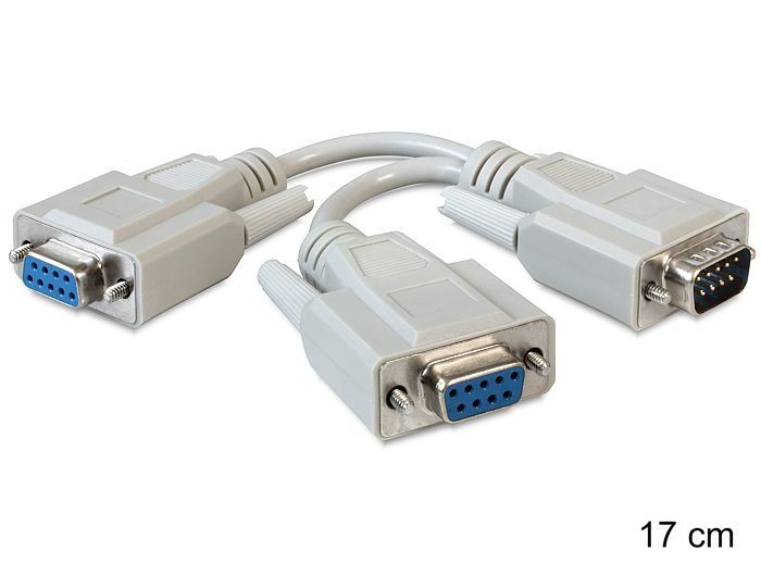 DeLock Adapter Serial Sub-D9 male > 2x female 17cm DeLock Adapter Serial Sub-D9 male > 2x female 17cm